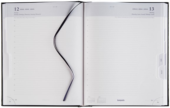 Agenda 2024 Quantore court 1 jour/1 page noir 1 Stuk bij Bonnet Office  Supplies