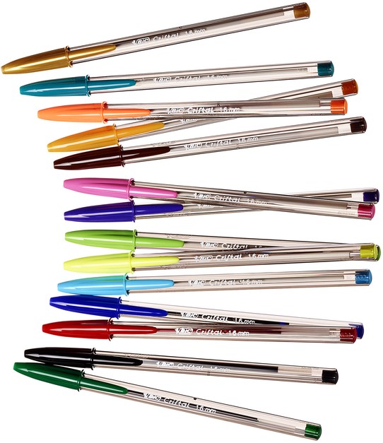 Etui de 15 stylos Bic cristal multicolour