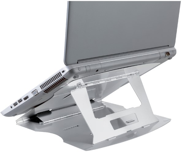 Support ordinateur portable Quantore réglable anthracite 1 Stuk bij Bonnet  Office Supplies
