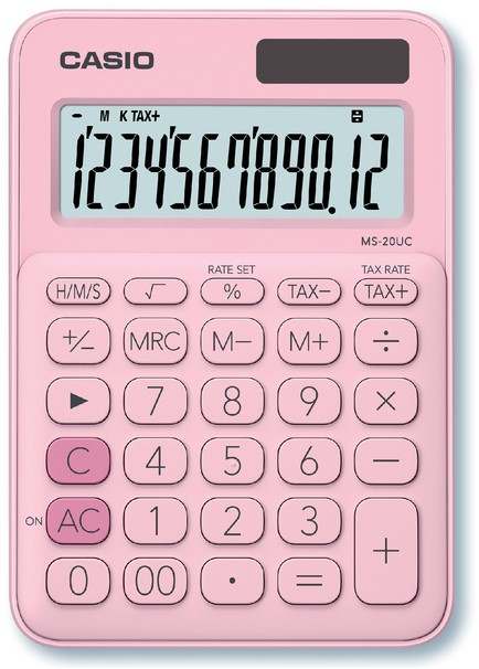 Calculatrice Casio MS-20UC rouge 1 Stuk bij Bonnet Office Supplies
